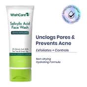 WishCare 2% Salicylic Acid Face Wash with AHA and Tea Tree Oil Control Reduces Sebum & Acne (100 ml)