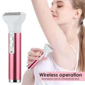 SEMINO 5 in 1 Portable Electric Shaver Razor Trimmer Set for Women - Pink