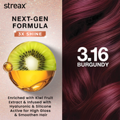 Streax Gel Hair Color for Women - Burgundy 3.16 (150 ml)