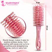 Majestique Vented Round Hair Brush - Pink