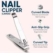 Vega Large Nail Clipper 1 Piece for for Fingernails & Toenails (LNC-01)