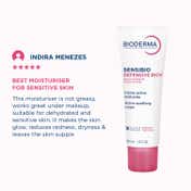 Bioderma Sensibio Defensive Rich Soothing 12hr Moisturizer With Vitamin E - Sensitive Skin (40ml)