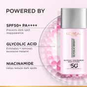 Loreal Paris Glycolic-Bright Anti-Dark Spot UV Fluid SPF 50+ (50 ml) with Glycolic, Niacinamide Acids