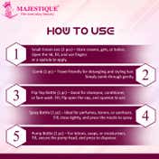 Majestique Travel Bottle Kit for Toiletries with Pouch (6 pcs)
