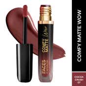 Faces Canada Comfy Matte Wow Liquid Lipstick - Cocoa Crush 07 (3.8 ml)