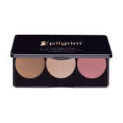 Pilgrim 3-in-1 Face Palette Blush, Highlighter & Contour - Soft Elegance (12 g)
