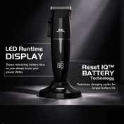JRL Professional Cordless Hair Clipper with Reset IQ & Smart-Clip Technology - Black
