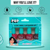 SUGAR POP 4 in 1 Nail Lacquer Kit - 02 Rouge Canvas (4 pcs)