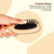 Vega Wooden Compact Hair Brush For Men And Women (R4-CB)