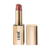 Lakme Bejewel 3D Matte Slim Bullet Lipstick with Vitamin E for Hydrated Lips - Nude Pop (3.4 g)