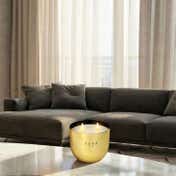 Seva Home Heirloom Classic Bloom Gold Candle