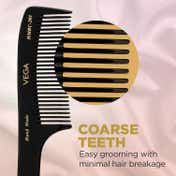 Vega Handcrafted General Grooming Hair Comb Made with Cellulose Acetate (HMBC-203)