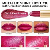 Oulac Metallic Shine Lipstick - GM15 Shes A Lover (4.3 g)