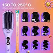 Bombae Pro Ceramic Ionic Hair Straightener Brush - 5X Less Frizz 2X More Volume (1 pc)