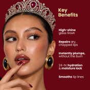 Foxtale Plumping Ceramide Lip Balm for Hydrated & Smooth Lips with Gloss Finish - Rouge (3.5 ml)