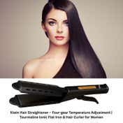 Ktein Curling & Straightening Iron with 4 Gears & Ceramic Ultra Tourmaline Plates