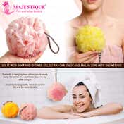 Majestique Loofah with Shampoo Massager - Orange