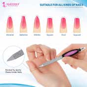 Majestique 2-in-1 Nail Care Set - Glass Nail Filer & Cuticle Remover (2 pcs)