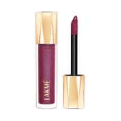 Lakme Glitterati Lip Glaze with Vegan Collagen for Glossy Lips - 501 Berry Sparkler (5 ml)