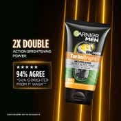 Garnier Men Power White Double Action Charcoal Face Wash (150g)