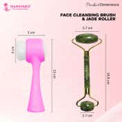 Majestique Face Cleansing Brush & Jade Roller Set (2 pcs)