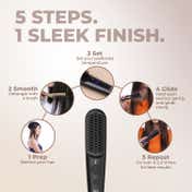 Tash Hair Glide Connect Hair Straightener Brush with 11 Temperature Settings
