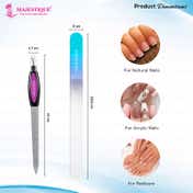 Majestique 2-in-1 Nail Care Set - Glass Nail Filer & Cuticle Remover (2 pcs)