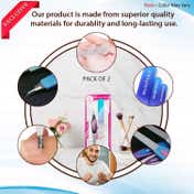 Majestique 2-in-1 Nail Care Set - Glass Nail Filer & Cuticle Remover (2 pcs)
