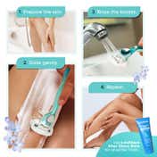 LetsShave Evior 6 Body Razor Blade - Twin Three Blade Design Blade ( 4 pcs)