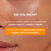 Simple Vitamin C Facial Wash, 100% Soap Free, Gentle Brightening Cleanser with Yuzu Lemon (150ml)