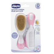 Chicco Brush And Comb Set - Pink (2 pcs)