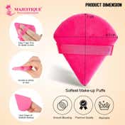 Majestique Pizza Triangle Make-Up Powder Puff Set (6 pcs)