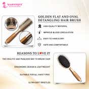 Majestique Golden Antistatic Hair Brush Set (2 pcs)