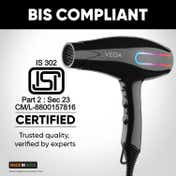 VEGA Blow Pro 2400W Hair Dryer with Comb Concentrator & Diffuser Nozzles (VHDP-05)
