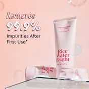 The Face Shop Rice Water Bright Foaming Cleanser - Best Korean Face Wash for Even Tone Skin (100ml)
