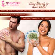 Majestique Luxury Bathing Round Loofah 3xRicher Lather Bath Sponge - Pink