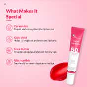 Fixderma 4% Kojic Acid Tinted Lip Balm with 2% Ceramide, 3% Shea Butter, 3% Niacinamide (15ml)