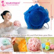 Majestique Loofah with Shampoo Massager - Orange