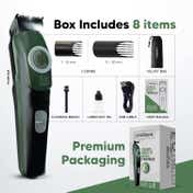 LetsShave Beard, Head & Body Trimmer Kit - Green, Black (8Pcs)
