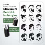 LetsShave Beard, Head & Body Trimmer Kit - Green, Black (8Pcs)