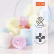 Tulips Cotton Balls White in Polybag - (50Pcs)