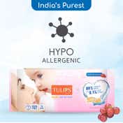 Tulips Sensitive Baby Wet Wipes - (72Pcs)