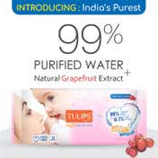 Tulips Sensitive Baby Wet Wipes - (72Pcs)
