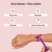 Sirona Aloe Boost Twin Blade Disposable Body Razor For Women (5Pcs)