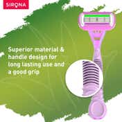 Sirona Reusable 4 Blade Reusable Body Razor With Aloe Boost For Women