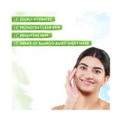 Mamaearth Rice Water Bamboo Sheet Mask With Rice Water & Coconut Milk For Deep Hydration (25g)