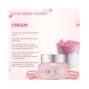 The Face Shop Chia Seed Hydro Cream - Deeply Hydrating, VIT B12 Korean Moisturizer for Glow (50ml)