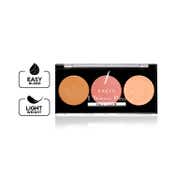 Faces Canada Ultime Pro Face Palette - Glow, 3in1 Bronzer+Highlighter+Blush, Shimmer Finish (12 g)