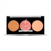 Faces Canada Ultime Pro Face Palette - Glow, 3in1 Bronzer+Highlighter+Blush, Shimmer Finish (12 g)