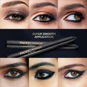 Faces Canada UltimePro HD Deep Black One Stroke Kajal, Longstay, Rice Bran Wax, Waterproof - (1.4 g)